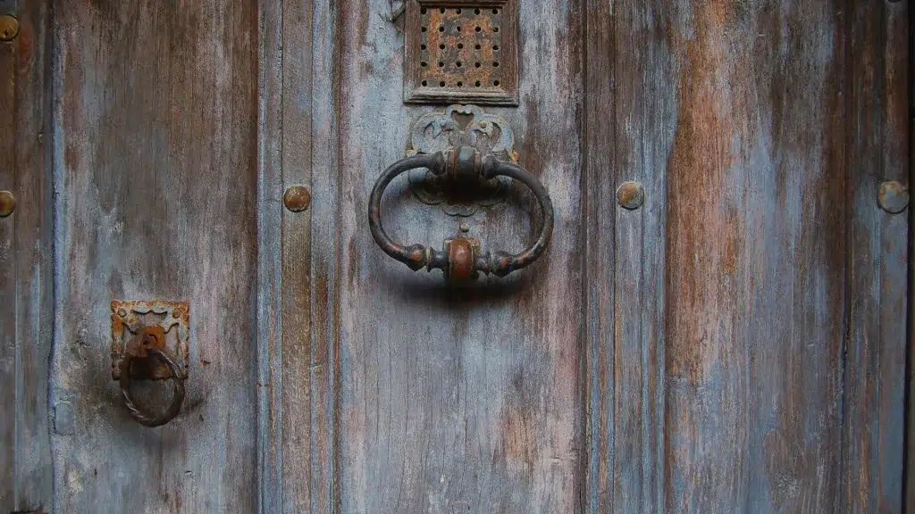 Poignée porte entrée bois